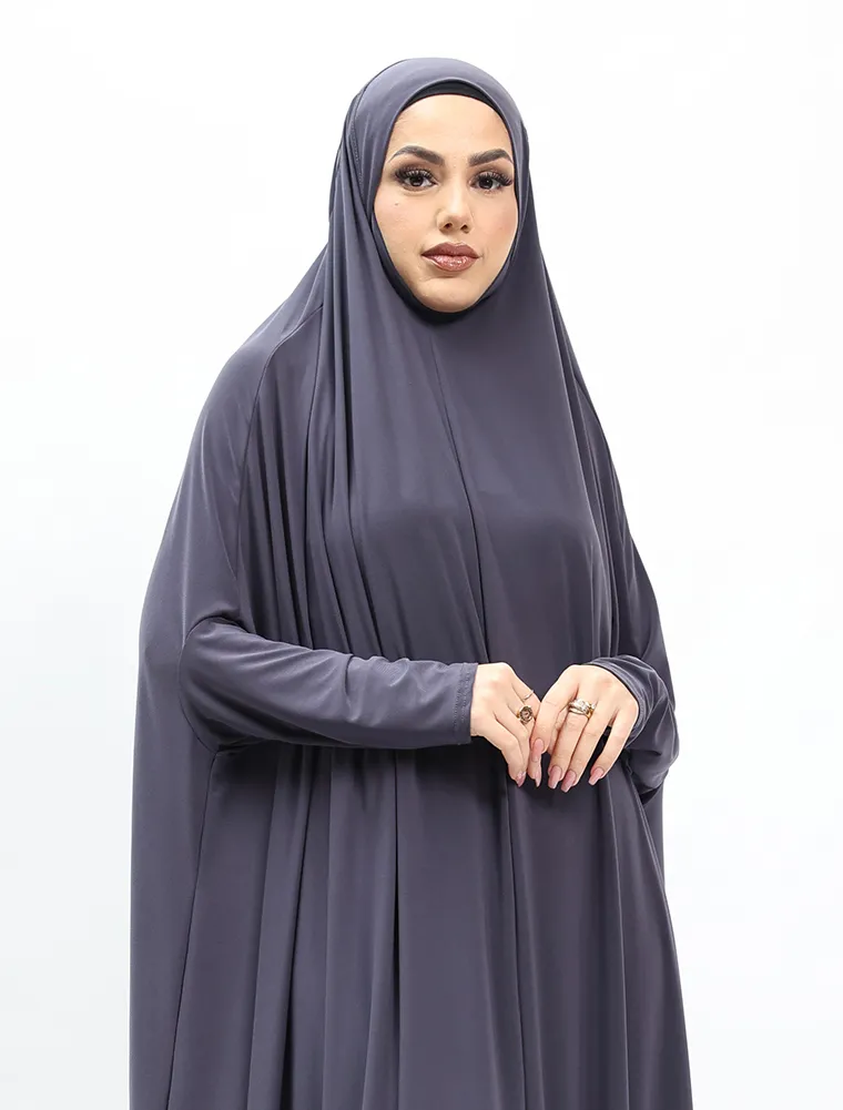 Grey Jersey Jilbab
